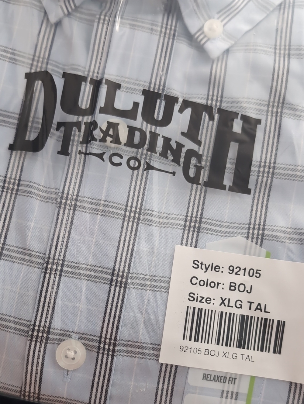 Duluth Trading Co Wrinklefighter Relaxed Fit Long Sleeve Shirt- XL TALL
